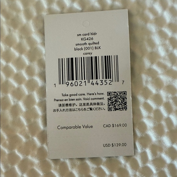 Kate Spade Black Quilted Pouch with Gold Chain - Picture 5 of 5